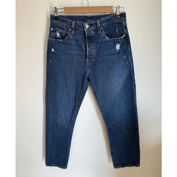 Levi's 501 Premium Original High Rise Ankle Button Fly Jeans Women's Size 29x26 - Picture 1 of 10